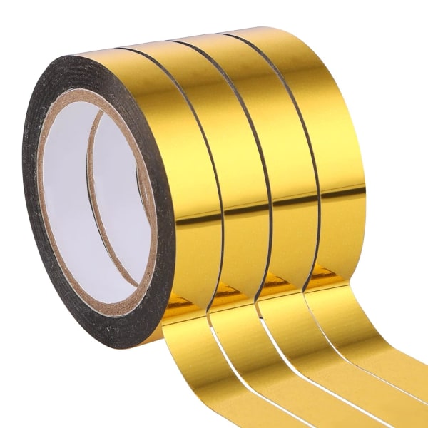 4 ruller dekorativ tape for fliser (10 mm x 50 m) meta