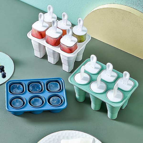 Hopfällbar silikon Popsicle Form Easy Release Återanvändbara Pops DXGHC