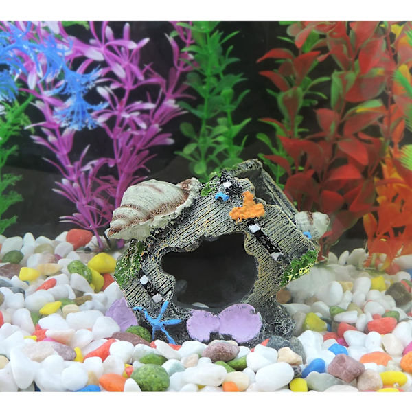 Akvarium Hule Dekoration, Akvarium Brudt Tønde Hule Dekoration, Fisk DXGHC