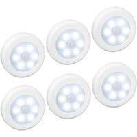 (6 Pak) LED-lamper med bevægelsessensor, Bevægelsessensorlampe, La