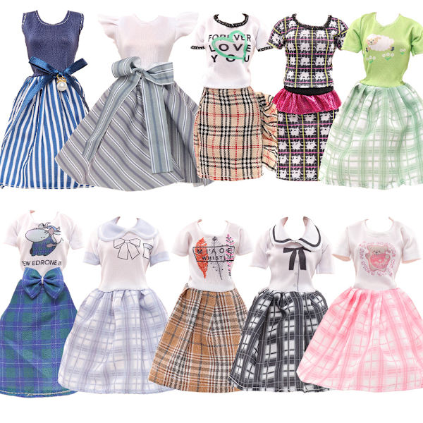 Barbie-muotiasu, 10 osaa, 10 nukkenuustarvetta, lapselle