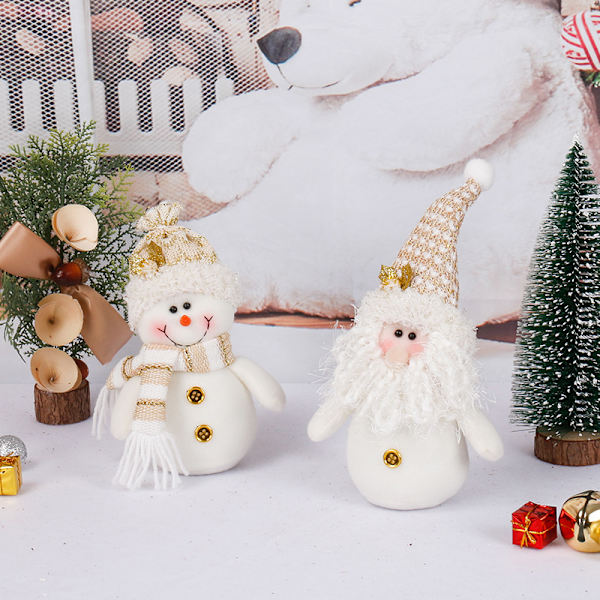 2 st julpynt Tomte snögubbe jultomte docka jul
