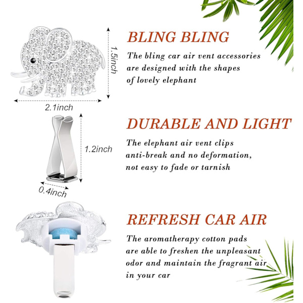 4 stycken Bling Biltillbehör Ventilklipp Bildekoration Kristall