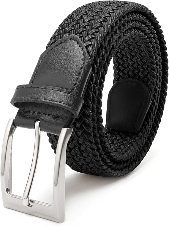 Storlek L, Elastiskt Herrbälte 1 3/8\" Bredd, Fairwin Casual Stretch Wov