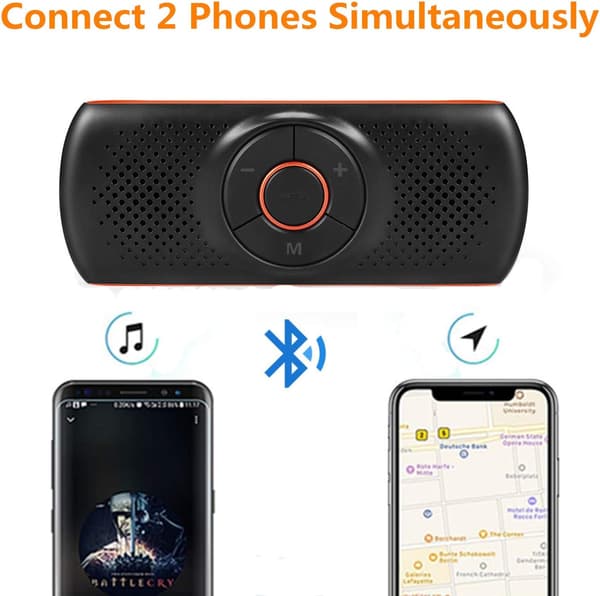 Bærbar Bluetooth Handsfree Bilsett med GPS-instruksjoner, Mu