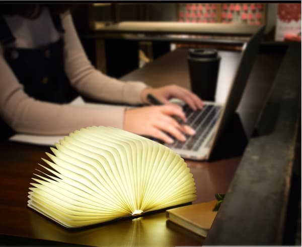 Træfoldbar Boglampe Magnetisk LED Boglys Dekorativt Lys