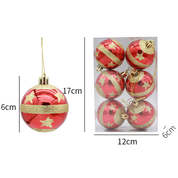 6 st julgranskulor Julgransprydnader Hängande Ornament Ho DXGHC