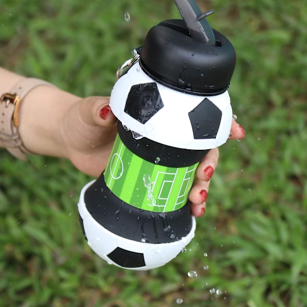 19oz Fotball Fotball Collapsible Foldbar Silikon Barn Vann