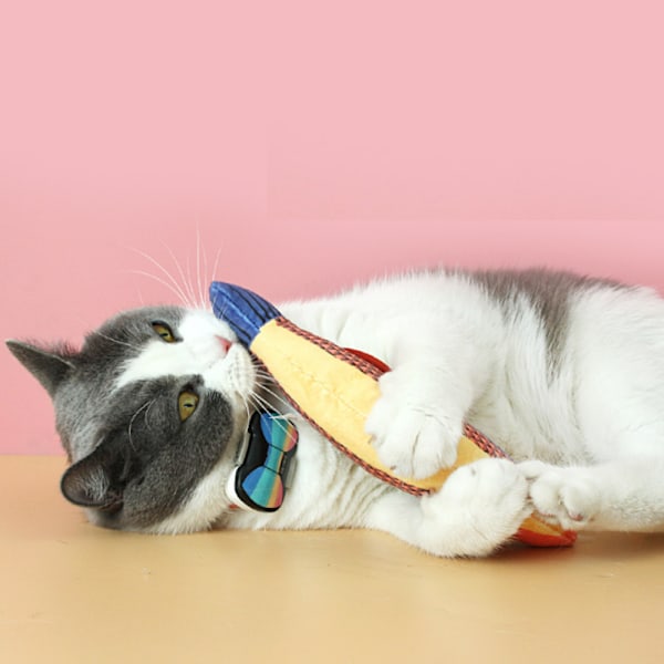 3 stycken katt leksaker, kattmynta, skaldjur, fisk, självbelåtenhet