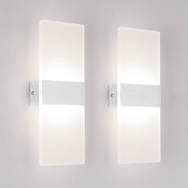 2-pack Vägglampa för inomhusbruk, 12W LED, Kreativ Design Decora