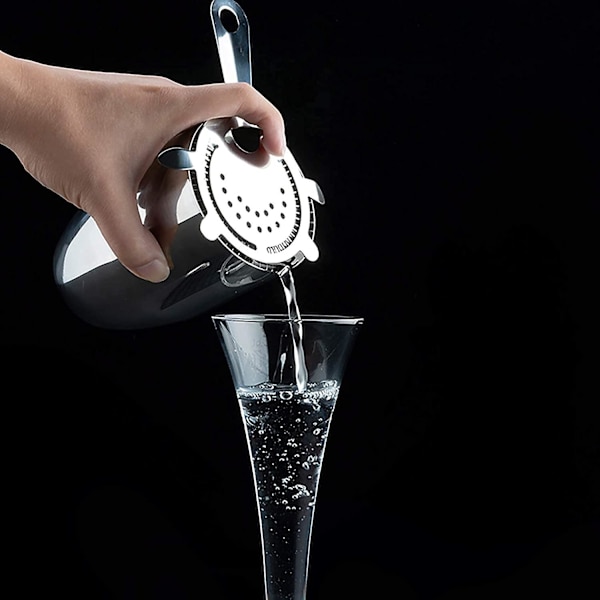2-delt cocktailfilter, spidsfilterstang i rustfrit stål