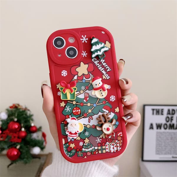 2 stk iPhone 14 Pro Max Julecover 6.7'', Glædelig Jul Sof