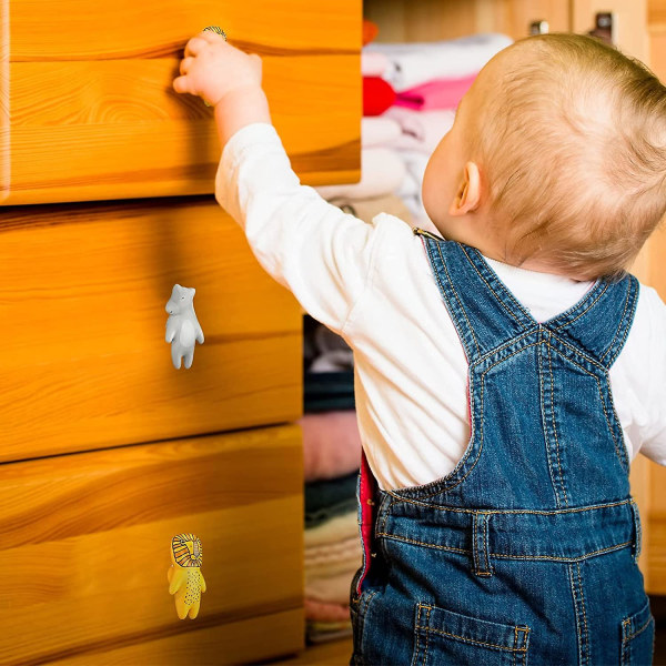 5 stycken söta djur-knoppar Barnhandtag Keramikknoppar Djurdrar