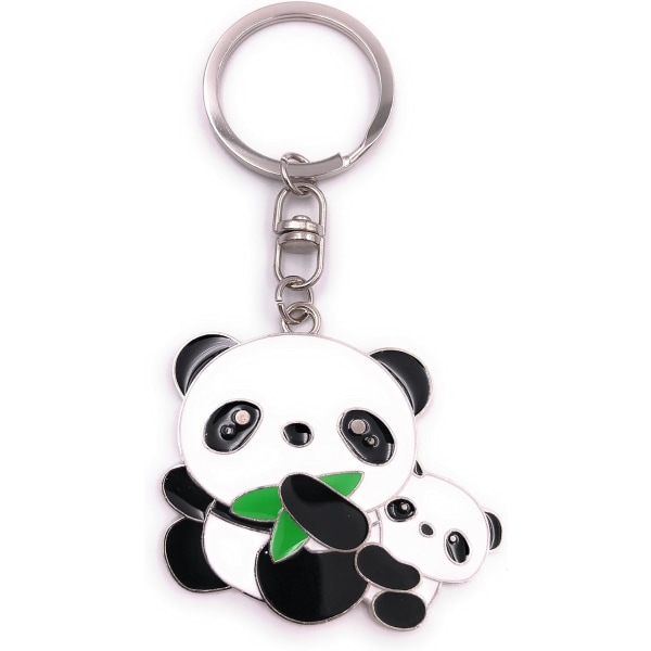 Pandabjörn med baby Silvermetallhänge（2 STK） DXGHC