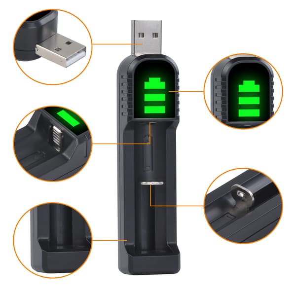 2 kpl USB-laturi DXGHC, latautuva