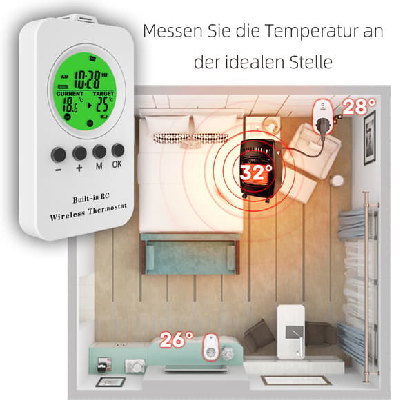 Intelligent Temperaturregulerende Sokkel Hjemmevarmer Intelligent