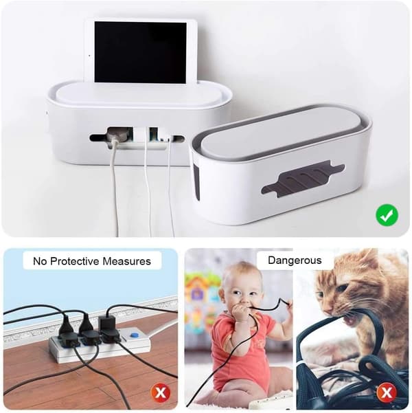 Kabelopbevaringsboks Kabeloprydning Kabelboks Hold Kabler Ryddige Kabel DXGHC