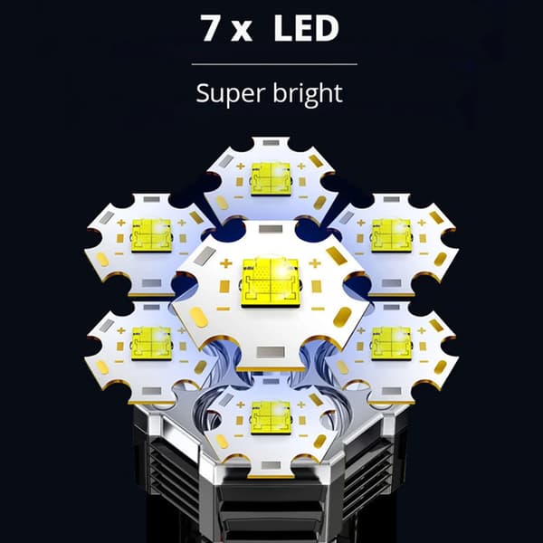 Tehokas LED-taskulamppu COB-sivulampulla ulkokäyttöön ABS-muovia