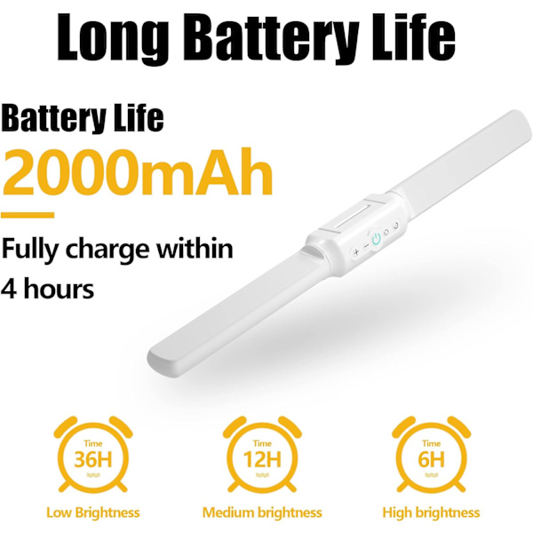 LED-työpöytälamppu, USB-ladattava pöytälamppu, portaattomasti himmennettävä &