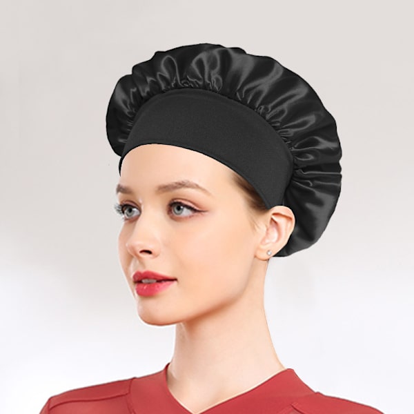 1 Stycke Satin Nattmössa, Sovhuva, Stretchig Nattmössa