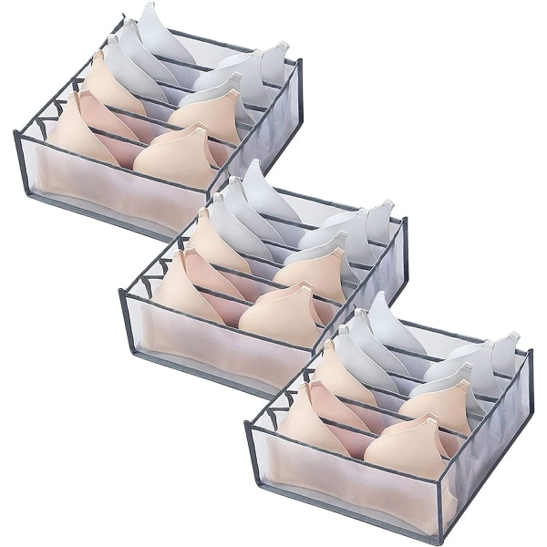 3-pack garderobsklädor-organisatör, underklädesorganisatör BH-organisering