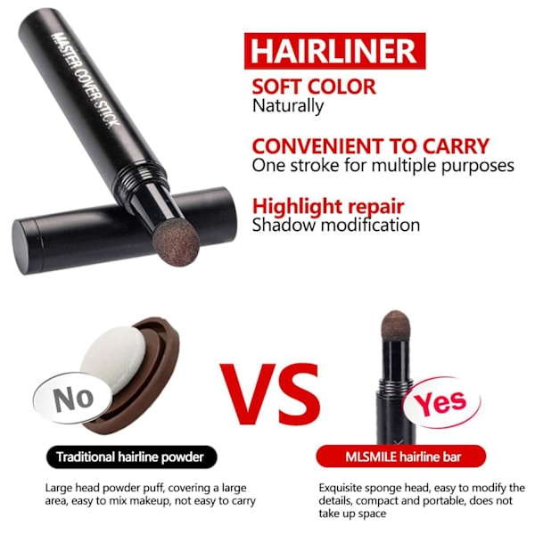 Hårgrænse Concealer Pen Kontrol Hårrod Kant Sortning Øjeblikkeligt