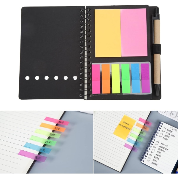 Spiral Notebook, Pocket Notebook med Kraft Cover, Spiral Notepad