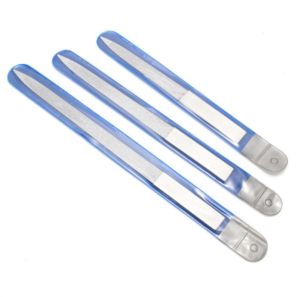 3-pack Emery Polerade Nagelfilar i Rostfritt Stål