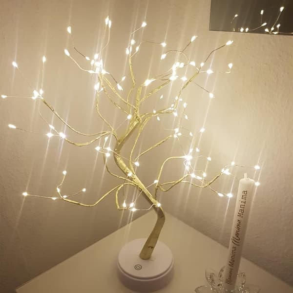 LED-trelys, varm hvit trelys, justerbare grener
