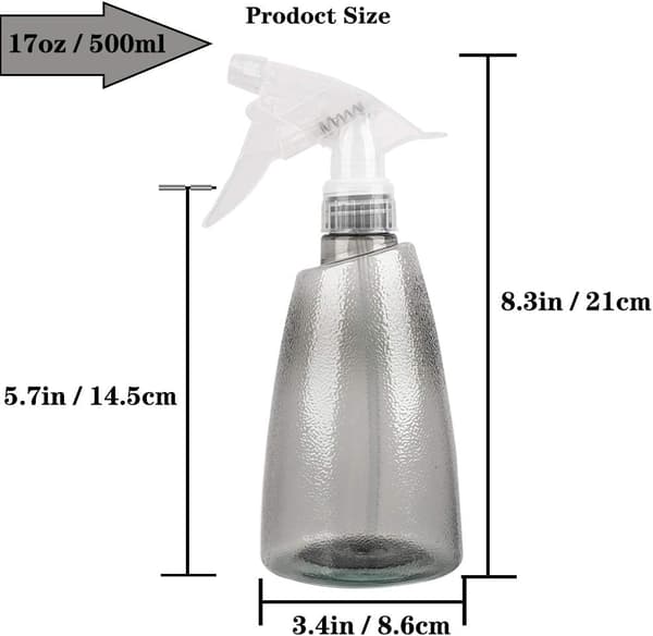 2 x 500 ml Tomma Sprayflaskor, Plast Tom Sprayflaska Behållare