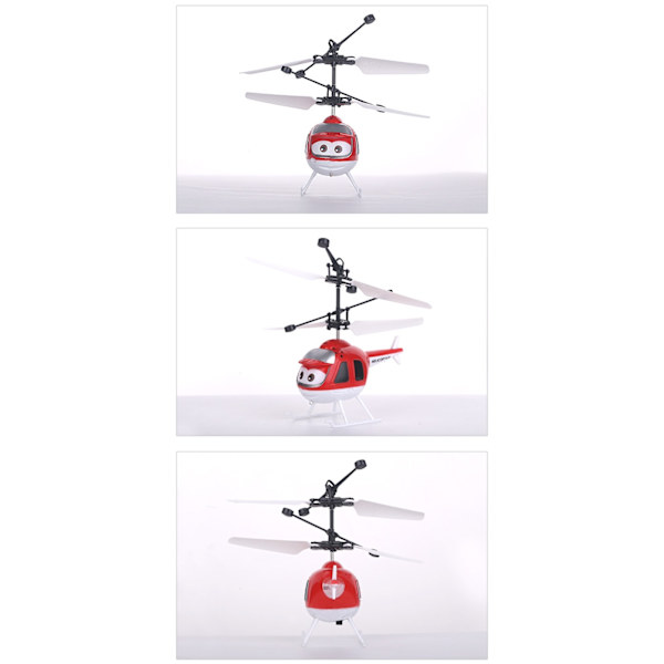 Mini RC-helikopterdrone vesitippaohjauksella, piirretty malli