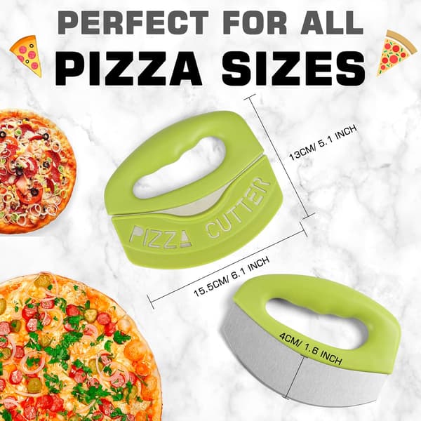 Pizzakutter med Skyddande Omslag, Pizzakutter, Halvmåne Pizza