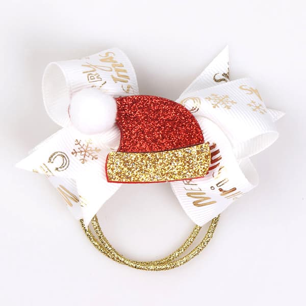 7-pack julbaby flicka rosett hårband, tomte hårtillbehör