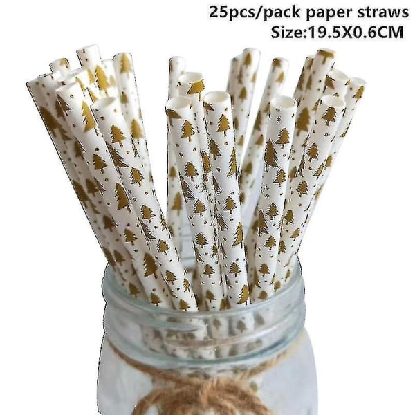 25st Julpapperssugar Snöflinga Dricksdekorationer F DXGHC