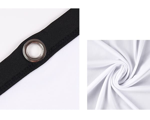 Polyester Foldbar Bærbar Enkel Blød Gardin 100 Tommer Sort