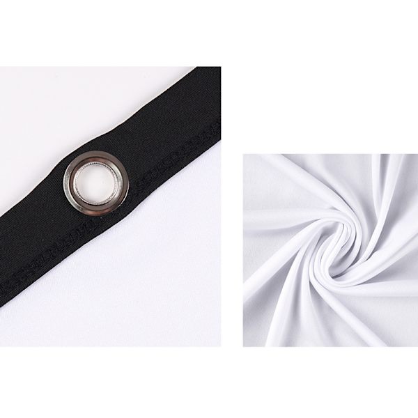 Polyester Vikbar Bärbar Enkel Mjuk Gardin 100 Tum Svart