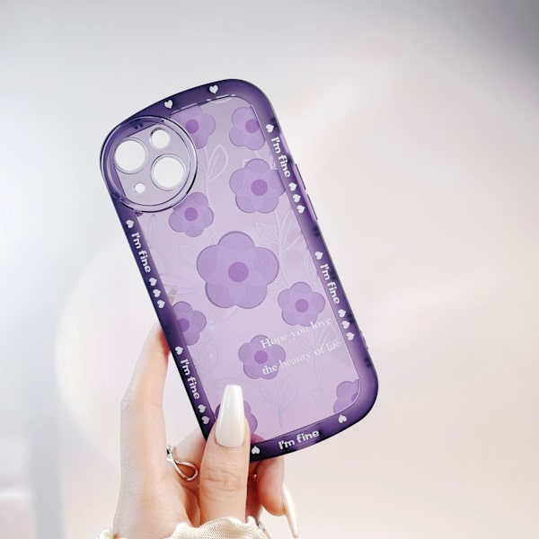 2 stycken premiumfärg för iPhone 13 Pro Max Söt Graffiti Love F