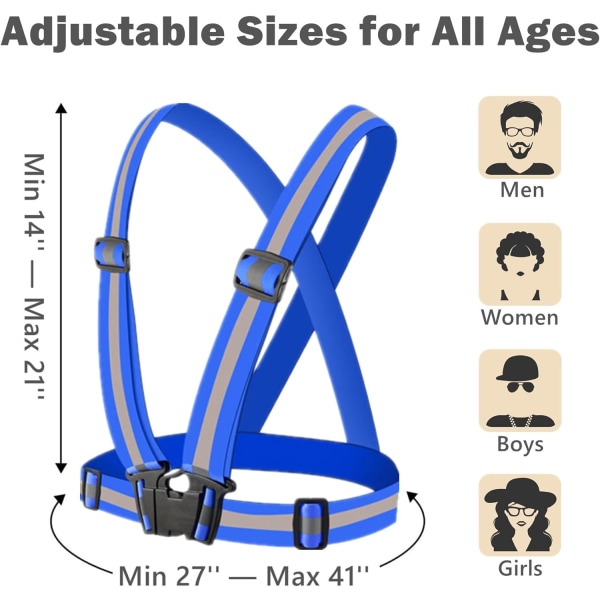 Reflekterande rem Säkerhetsväst Gear - 2 Pack Justerbar Hög Synlig