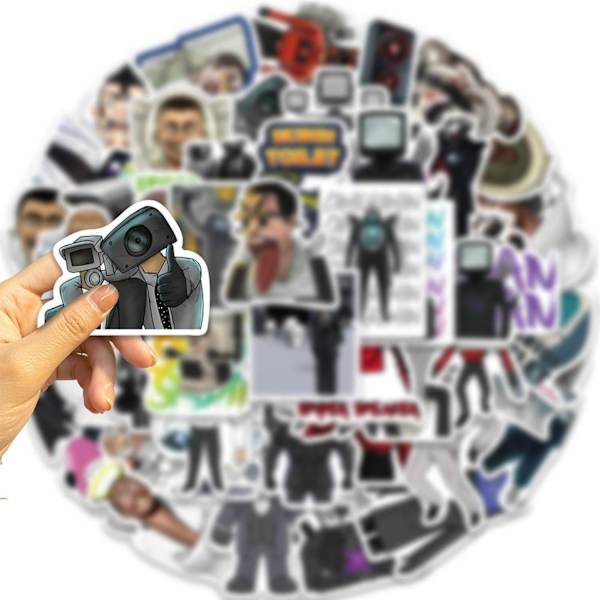 50 st Toalettspel Stickers Coola TV-Show Stickers för Barn Laptop