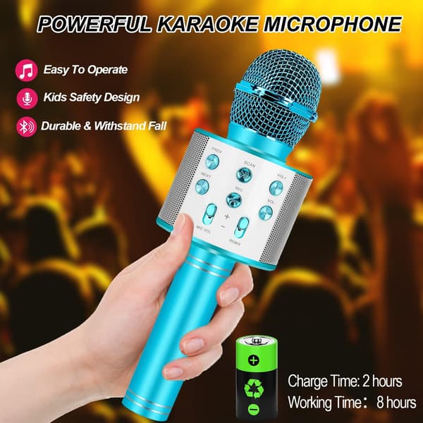 Roliga leksaker för flickor 4-15 år, Handhållen Karaoke Mikrofon för