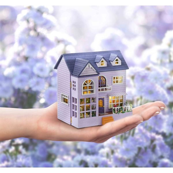 Nukkekodin Miniatyyrihuonekaluilla, DIY 3D Puinen DIY-talo K