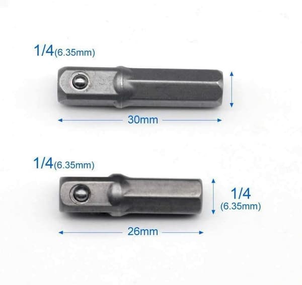 8 stk. 1/4\" 3/8\" 1/2\" Magnetisk Bitsholder Skruetrækker Forlænger