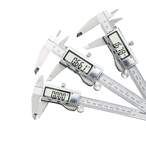 Elektronisk digital skyvelære, tommer og millimeter konvertering, LC