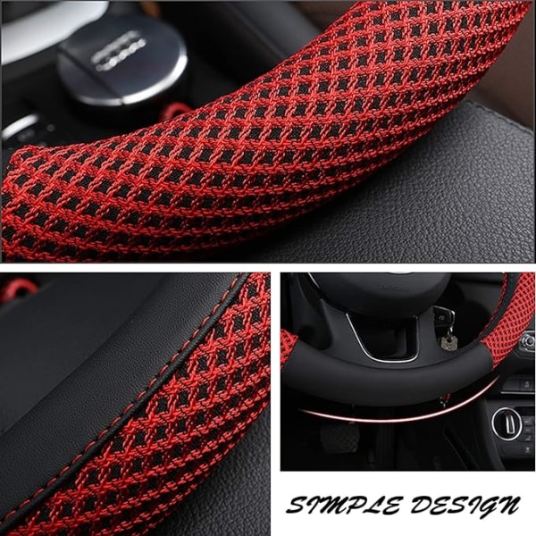 Mikrofiber Läder Rattöverdrag Universal Bilstyrning DXGHC