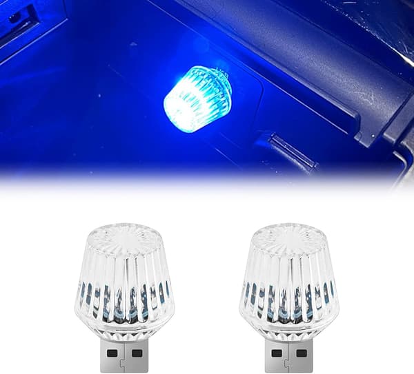 USB-yövalot, USB-tunnelmavalosarja, 2 kpl USB LED-autovalot