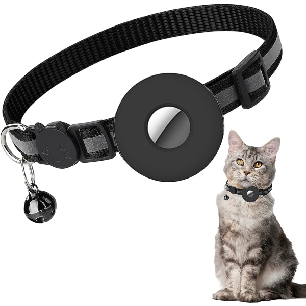 Kattehalsbånd, reflekterende kattehalsbånd med klokke og sikkerhetsspenne, Ap