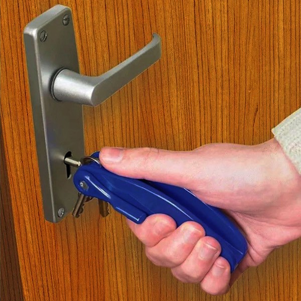 1 stk. nøglevender, foldbar sikker nøgleholder og drejeanordning, foldbar nøgleholder låser nøgler på plads for nem drejning a
