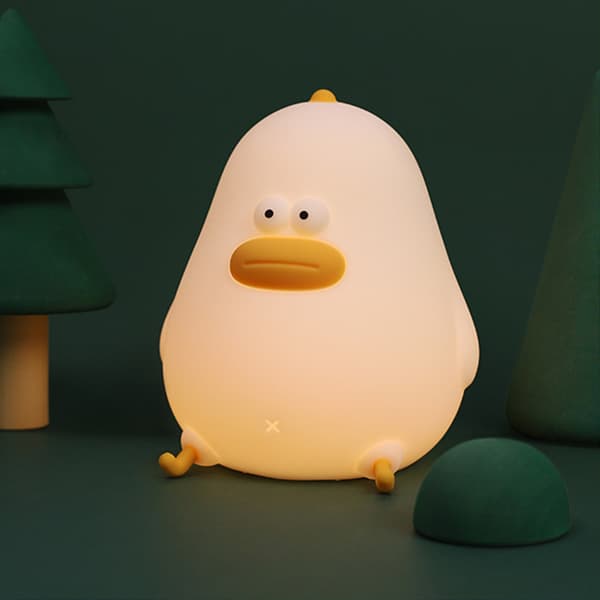 Liten fet kyckling LED silikonlampa USB-laddning dimning timer