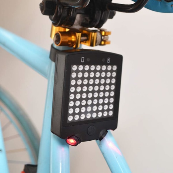 （Musta）Universaali Polkupyörän Valo 64 LED:tä Langattomat Vilkut LED
