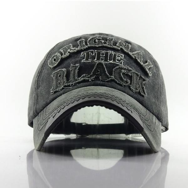 Original sort broderet baseballkasket bomuld and duck tongue hat ou